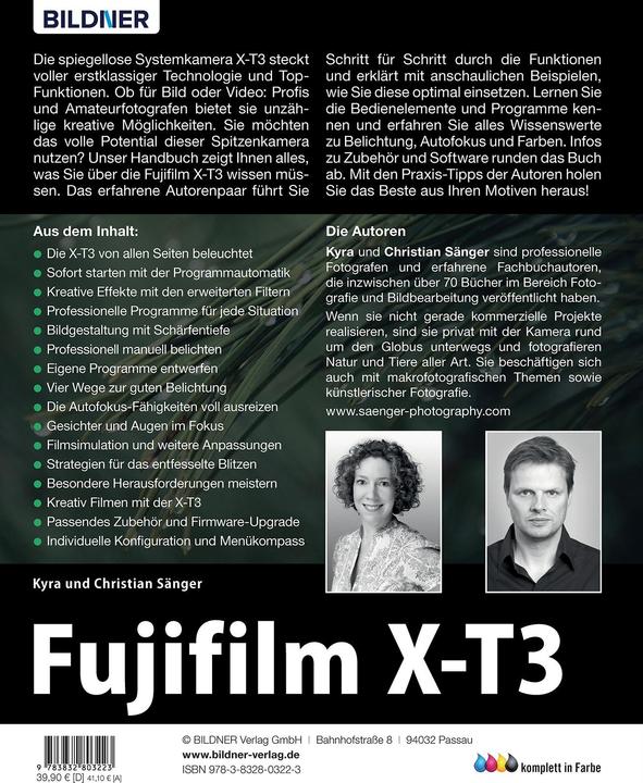 Actual product image Fujifilm X-T3 (German, Christian Bildner, Dr Christian Sänger, Dr Kyra Sänger, 2019)