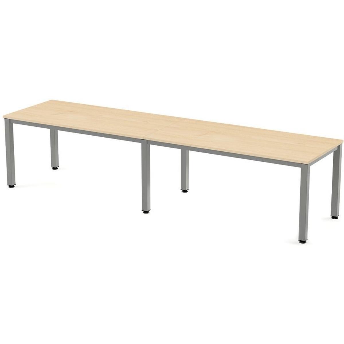 Rocada, Schreibtisch, Mehrfacharbeitstisch Executive BxTxH 360x80x73cm Gestell grau Platte Melamin buche