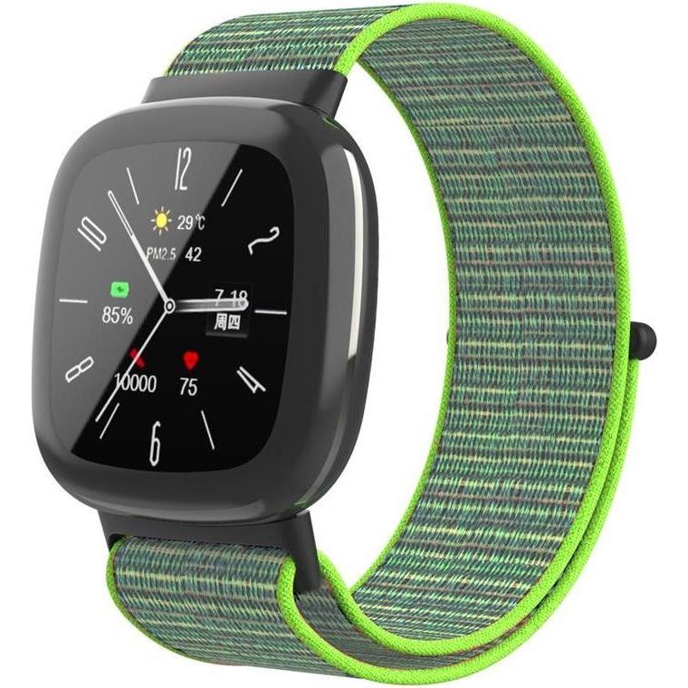 Strap-it Armband (Nylon, Fitbit Sense 2), Uhrenarmband, Grün