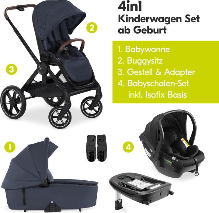 Produktbild Hauck 4in1 Kinderwagen-Set Walk N Care Trio Set Kinderwagen 3 in 1