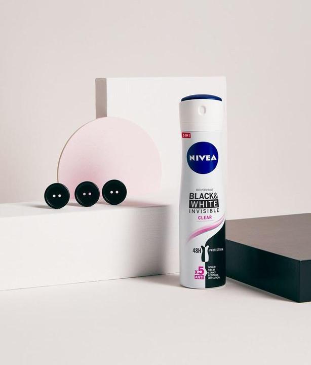 Actual product image NIVEA Black & White Invisible Clear (Spray, 150 ml)