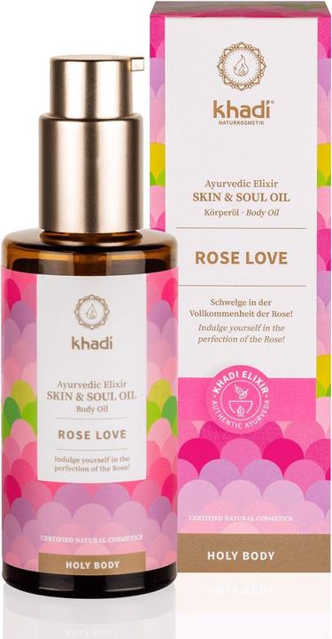 Produktbild Khadi Ayurvedisches Körperöl ROSE LOVE - Belebt das Herz-Chakra (Körperöl, 100 ml)