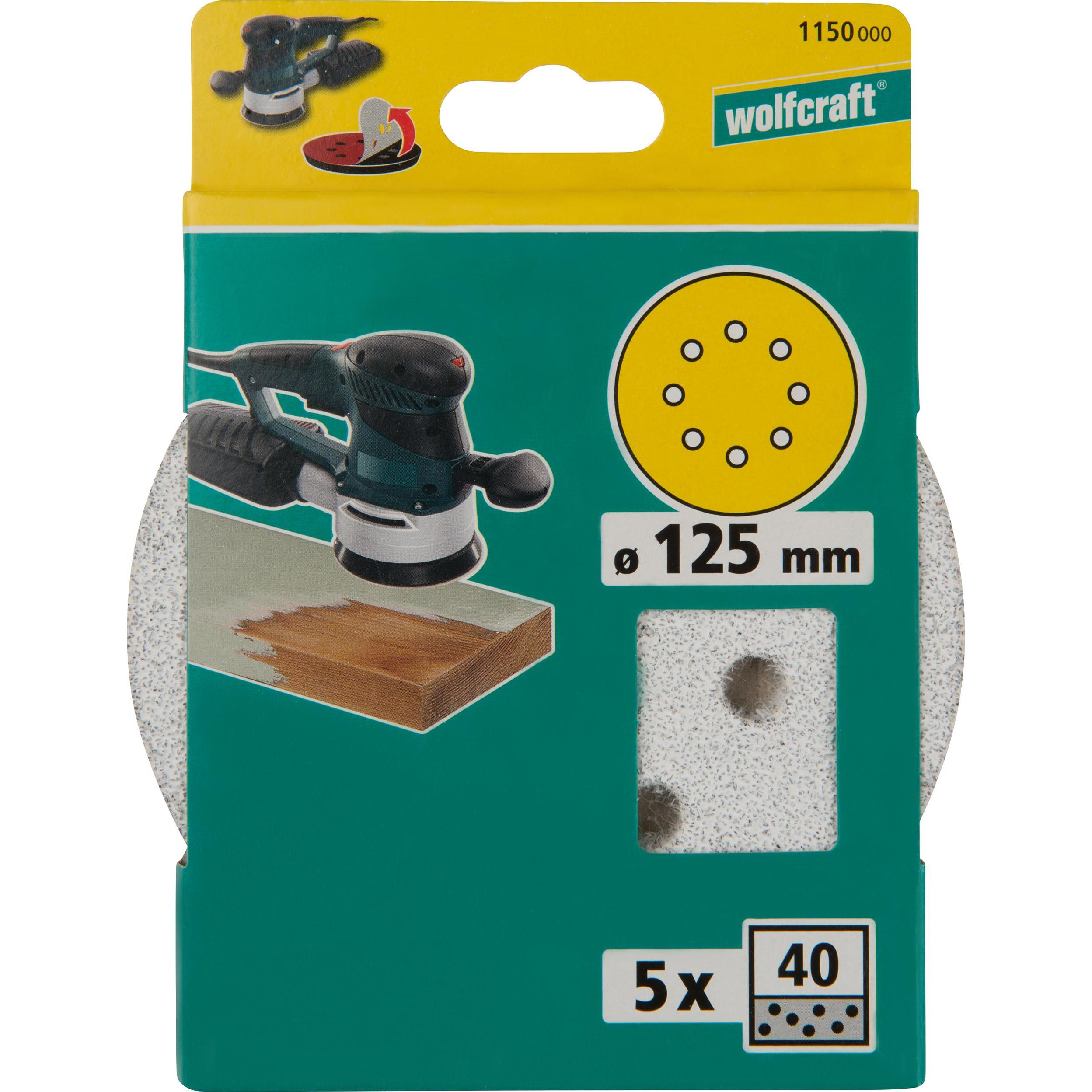 Thumbnail - wolfcraft, Schleifmittel, Exzenterschleifpapier mit Klet (60)