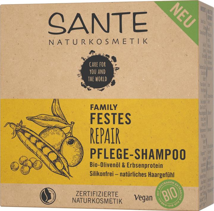 Produktbild Sante Festes Repair Shampoo Bio Olivenöl & Erbsenprotein (Flüssiges Shampoo)