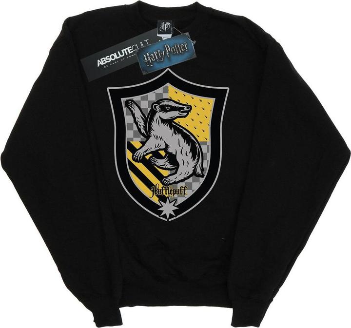 Actual product image Womens/Ladies Hufflepuff Crest Flat Sweatshirt (S)
