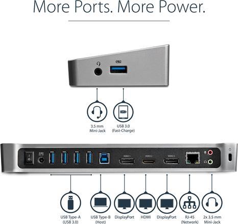 Produktbild StarTech Usb3dockh2dp (USB-B)
