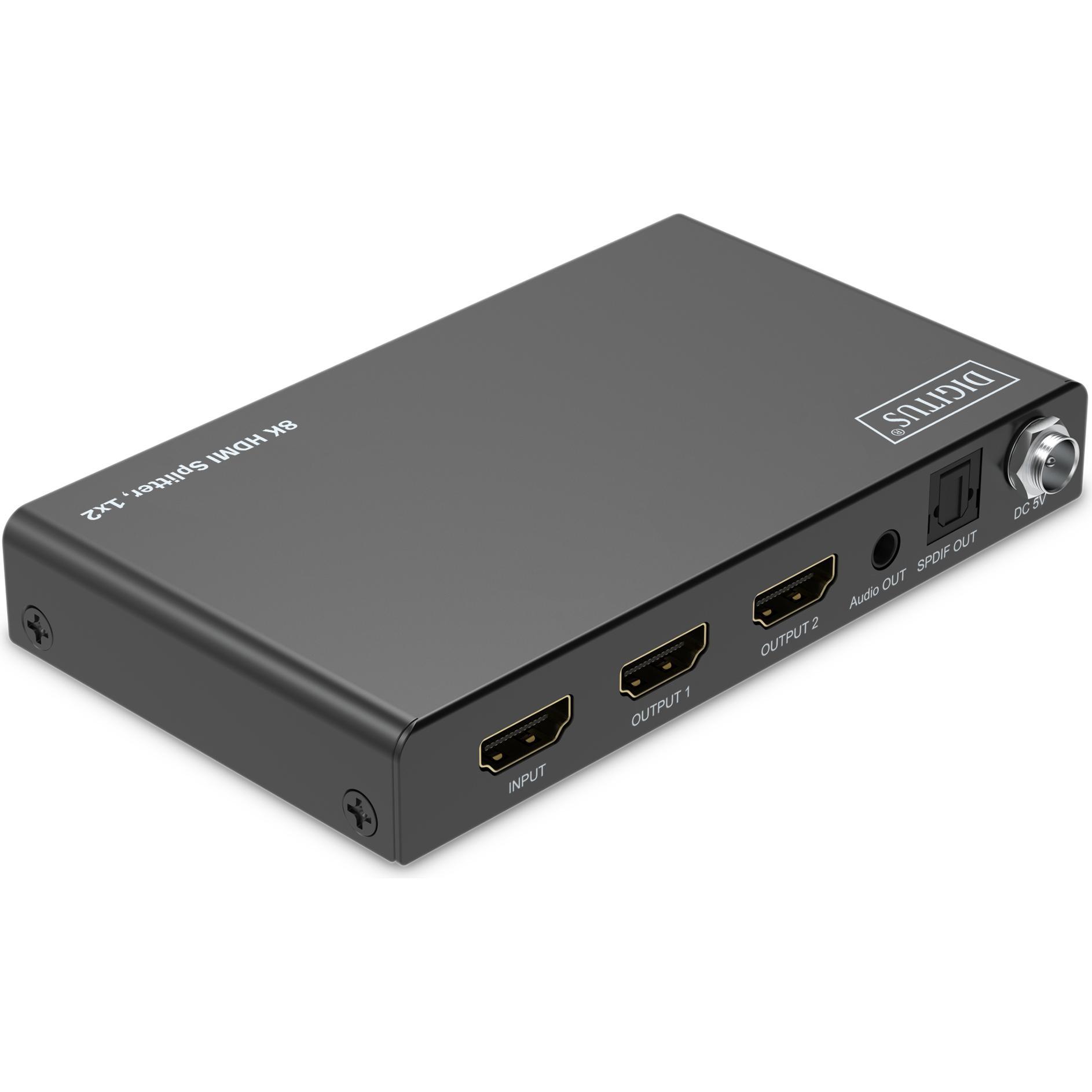 Digitus Splitter HDMI 8K, 1x2, Switch box