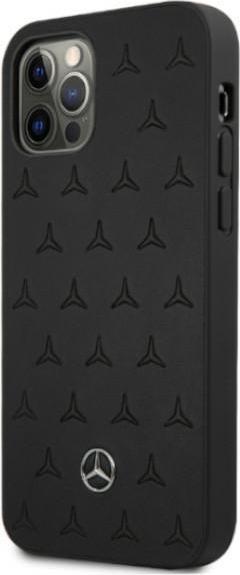 Immagine prodotto Mercedes MEHCP12LPSQBK Custodia rigida per iPhone 12 Pro Max 6,7" in pelle nera con motivo a stelle (Apple iPhone 12 Pro Max)