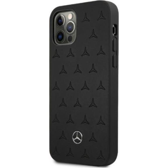 Thumbnail - Mercedes MEHCP12LPSQBK iPhone 12 Pro Max 6,7" czarny/black hardcase Leather Stars Pattern (Apple iPhone 12 Pro Max), Sma...