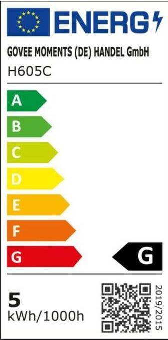 Energie-Label Govee Envisual (RGBIC, 360 cm, Indoor)