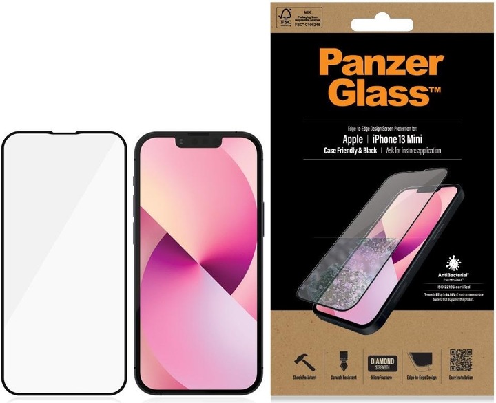 Actual product image PanzerGlass Screen protector (1 Piece, Apple iPhone 13 mini)