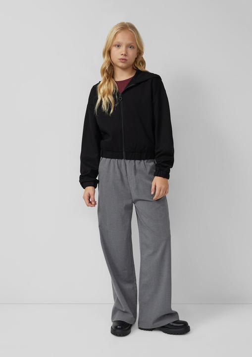 Produktbild s.Oliver Sweatshirt Jacke Interlock-Kapuzenjacke im Boxy Fit (146, 152)