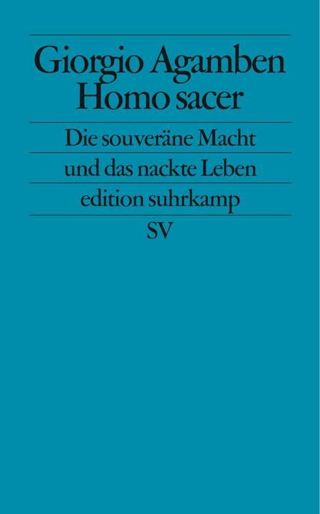 Produktbild Homo sacer (Deutsch, Giorgio Agamben, 2002)