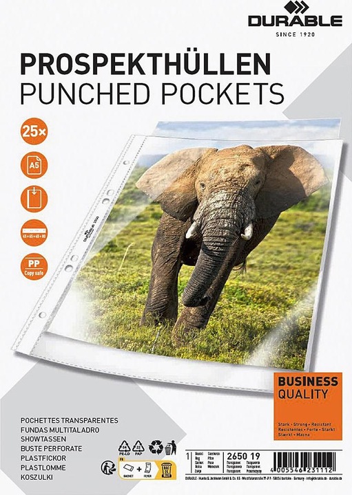 Immagine prodotto Durable Copertina dell'opuscolo (A5, 25 x)