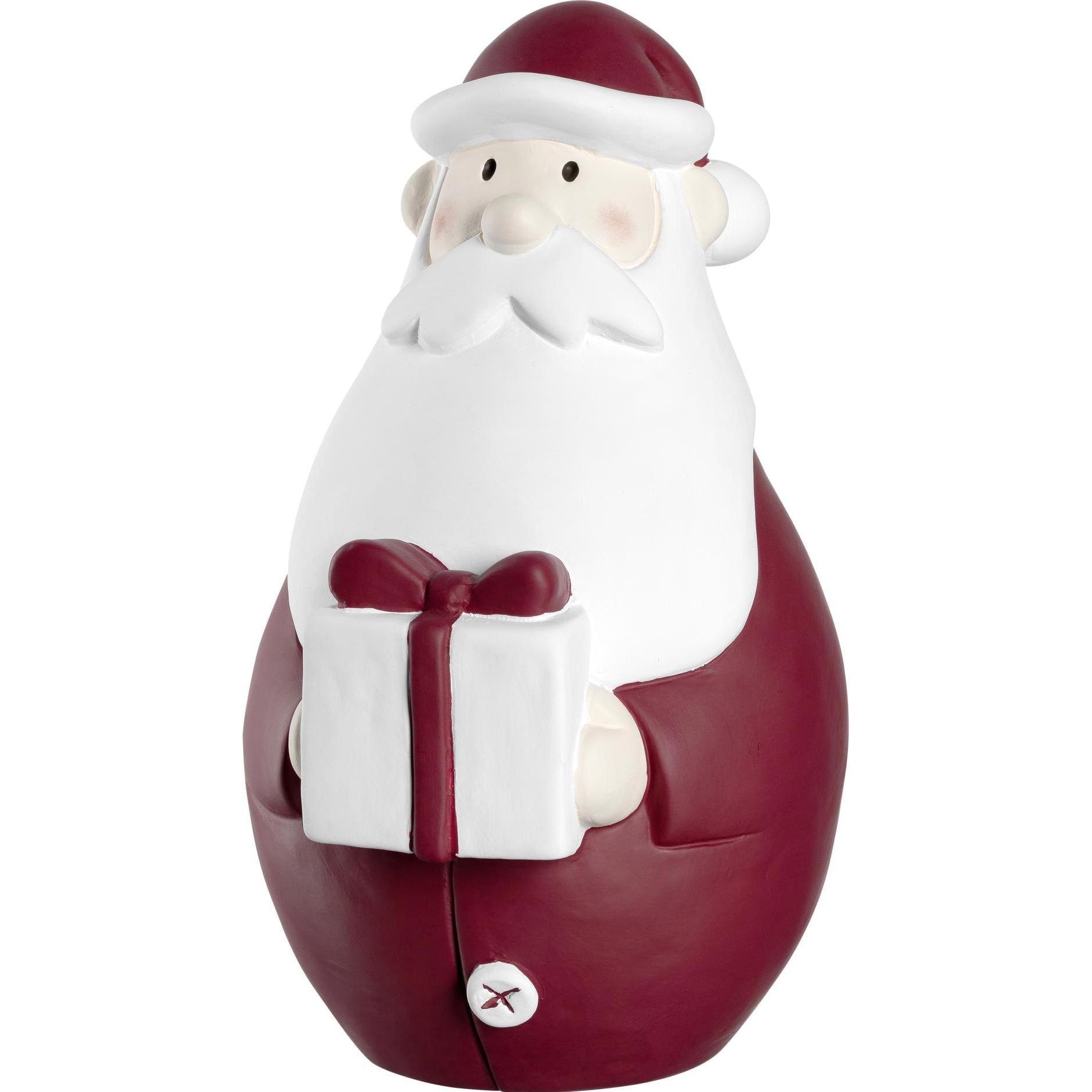 Leonardo, Weihnachtsdeko, Weihnachtsfigur Candela Nikolaus 30 cm, Rot/Weiss