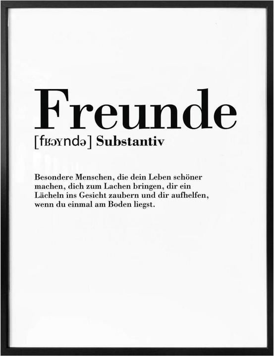 Produktbild Trenddeko Grammatik - Freunde (30 x 24 cm)