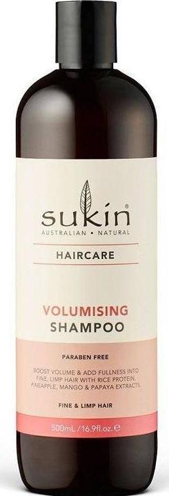 Produktbild Sukin Volumisierendes mit Reisprotein, Ananas, Mango, Papaya und Vitamin E - Vegan (500 ml, Flüssiges Shampoo)