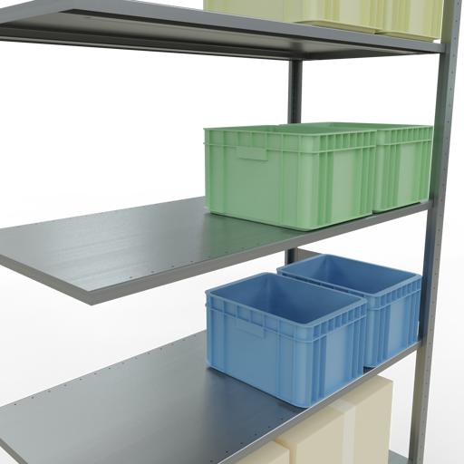 Actual product image Schulte Lagertechnik MULTIplus150 boltless add-on bay system with length bolts