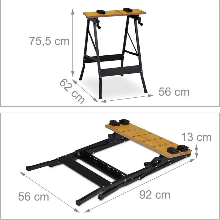 Produktbild Relaxdays Werkbank (56 cm, 62 cm)