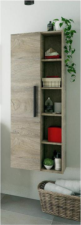 Image du produit CaliCosy Colonne suspendue 1 porte avec 5 niches de rangement H135 cm (51 x 25 x 135 cm)