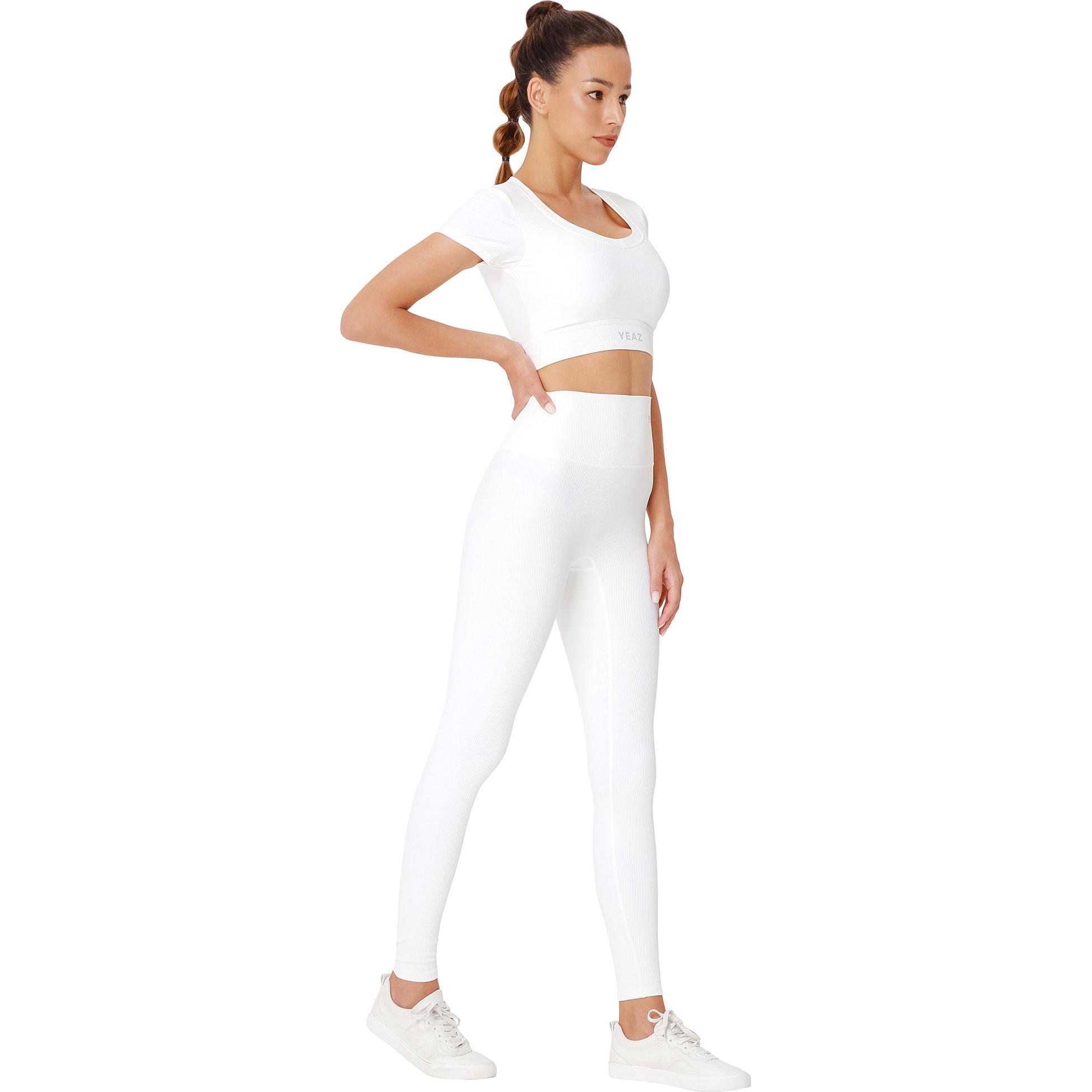 Thumbnail - Yeaz, Damen, Tights, CLUB LEVEL SET Short Top Leggings M (White) (M), Weiss, M