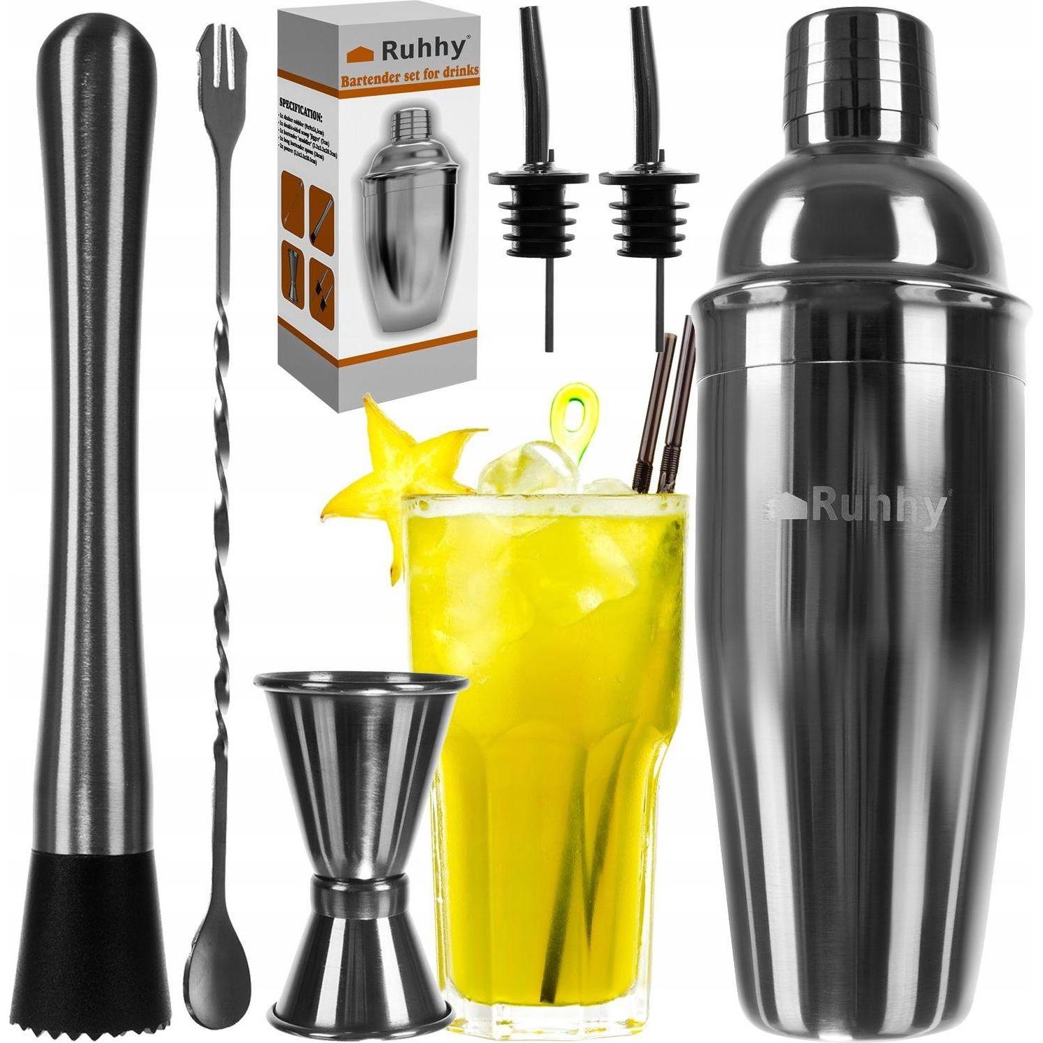 Ruhhy, Bar Zubehör, Barkeeper-Set für Getränke 21508 (Cocktail Set)