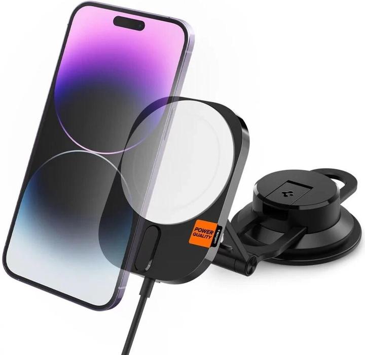 Image du produit Spigen support voiture avec chargeur ITM35W Onetap Pro 3 Magnetic Magsafe Dashboard Car Mount Wireless Char (15 W)