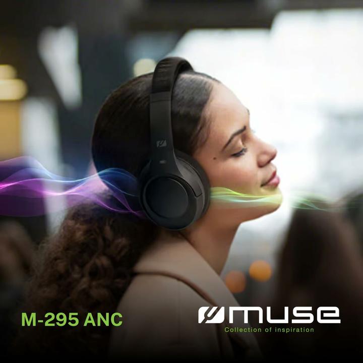 Actual product image Muse M-295 Wireless headphones ANC, Black (ANC, 60 h, Wireless)