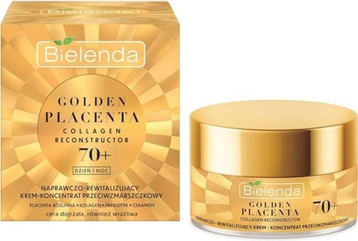 Bielenda Golden Placenta 70+ Repair-Revitalisierende Anti-Falten (50 ml, Nachtcreme)