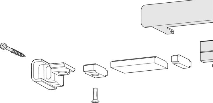 Actual product image Dormakaba Opening limitation for slide rail G-SR, GSR XEA and G 96 GSR (Indoor)