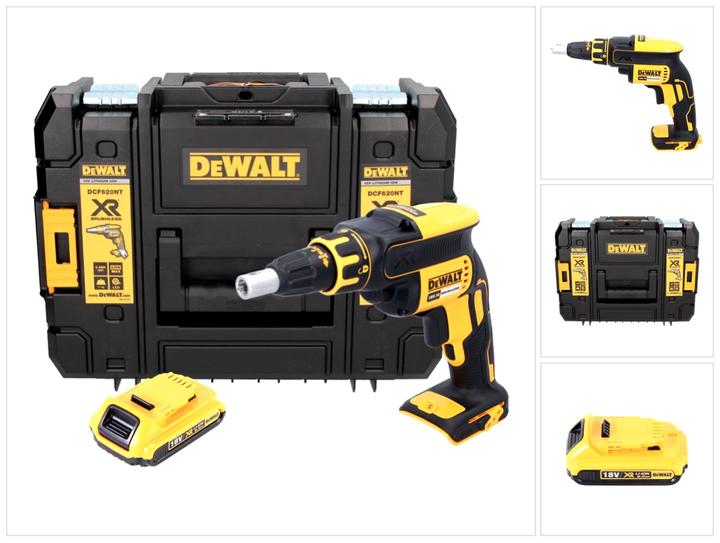 Actual product image DeWalt DCF 620 NT Cordless drywall screwdriver 18 V 30 Nm Brushless + 1x rechargeable battery 2.0 Ah + (Rechargeable battery operated)