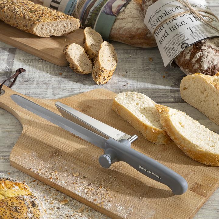 Image du produit InnovaGoods Couteau à pain avec guide de coupe réglable