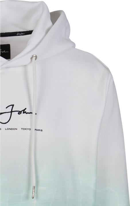 Immagine prodotto Sean John JM221-018-01 Script Logo Pool Print Felpa con cappuccio bianco/verde - 80009 (L)