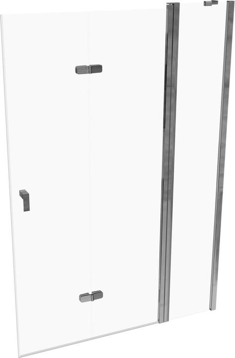 Actual product image Hüppe Design pure folding door, with fixed segment, right-hand fixing, width 1400mm, height 2000mm (211 cm, 140 cm, 200 cm)
