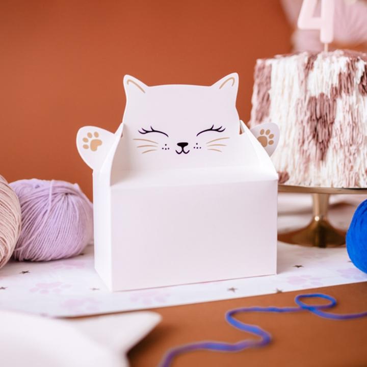 Actual product image Unique Decorative cake boxes kitten 6 pcs