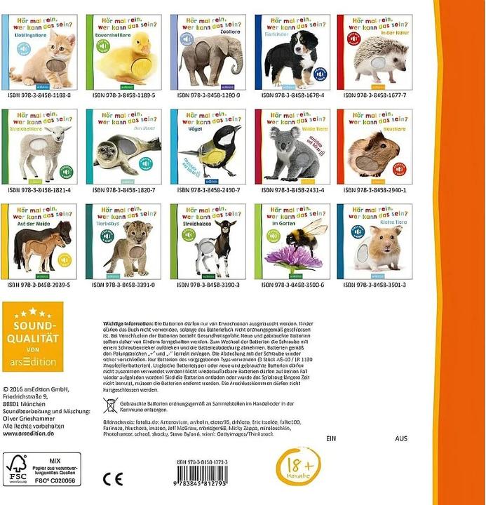 Immagine prodotto Ascolta, chi potrebbe essere? - Animali della foresta (Tedesco)