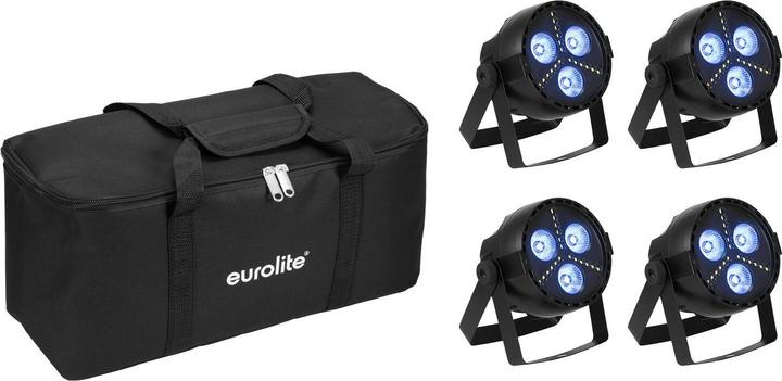 Eurolite Set 4x LED PARty Hybrid Spot + Soft-Bag
