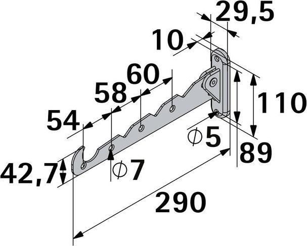 Produktbild Hettich Kleiderlfter, silber