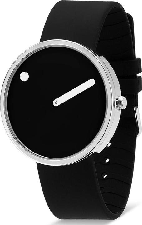 Produktbild Picto 43370-0120S Black Silicone Unisex 40mm 5ATM (Analoguhr, 40 mm)