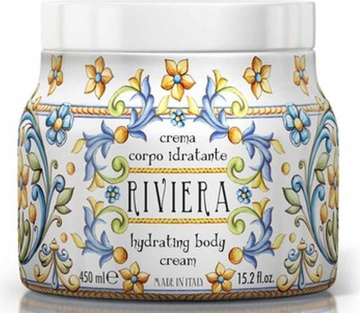 Actual product image L'erbolario Le Maioliche RIVIERA Moisturizing Body Cream 450ml Made in Italy - Patchouli, Vanilla, Nashi Pear, J (Body cream, 450 ml)