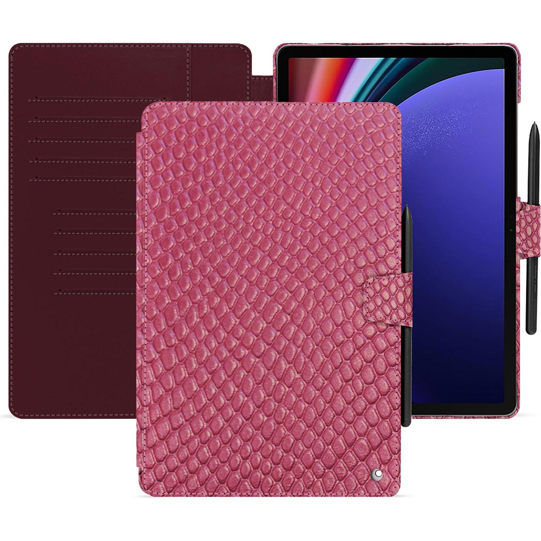 Noreve Lederschutzhülle Samsung Galaxy Tab S9+ (Galaxy Tab S9+), Tablet Hülle, Rosa