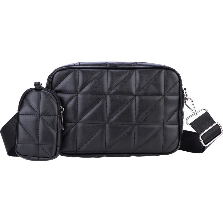 EKO, Handtasche, Handtasche Kamelie, Schwarz