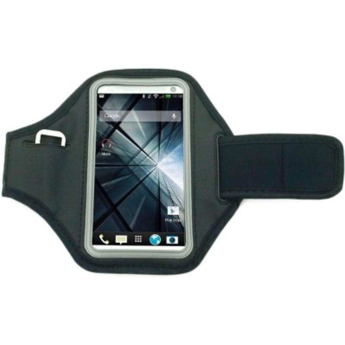 Thumbnail - König Design Sportarmband Tasche für Handy HTC One M7 Grau, Smartphone Sportarmband, Grau