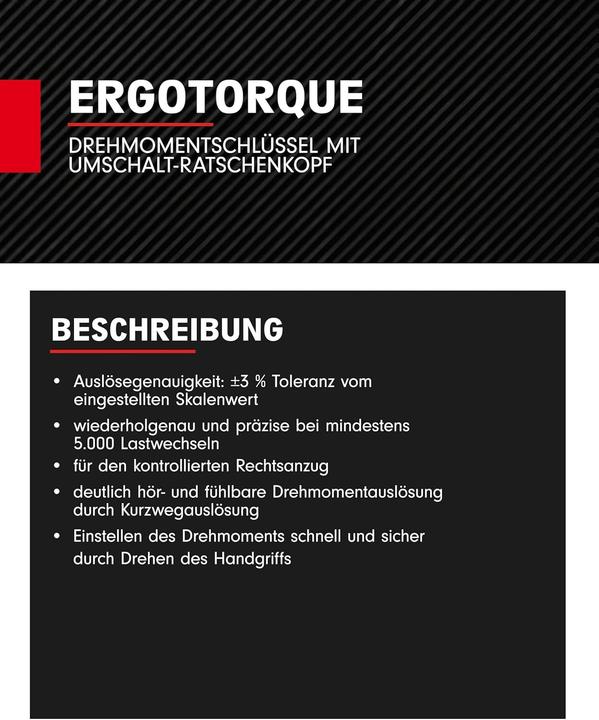 Produktbild KS Tools Ratschen-Drehmomentschlüssel (1/2", 40 - 200 Nm)