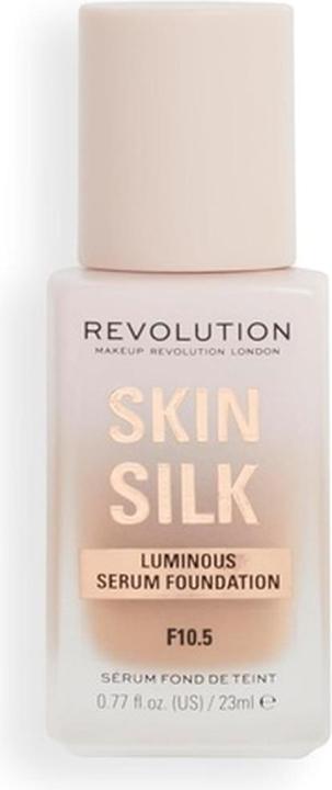 Actual product image Makeup Revolution Skin Silk Serum Foundation Light to Medium Coverage with Hyaluronic Acid 23ml F10. (F10.5)