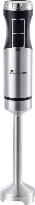 Actual product image MasterPRO Hand blender 1000W with measuring beaker, with blender jug Black/stainless steel, transparent