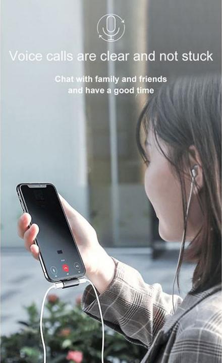 Actual product image PhoneLook Baseus adaptateur audio converter L46 double Lightning 2x (iPhone) (Transmitter & Receiver)