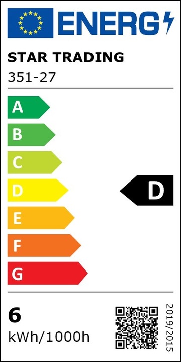 Energie-Label Star Trading LED Leuchtmittel (E14, 5.90 W, 806 lm, 1 x, D)