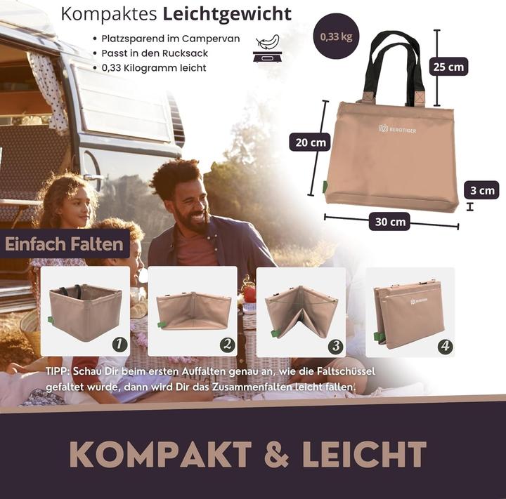 Actual product image Bertiger Faltbare Camping-Spülschüssel