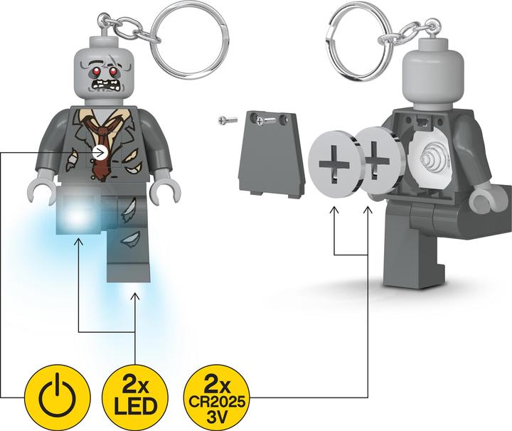 Immagine prodotto Euromic LEGO - Portachiavi con LED - Zombie (4006036-LGL-KE135H)